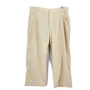 Sunice Pants Cream Womens Weather Drawstring Straight Leg Snap Button Size M